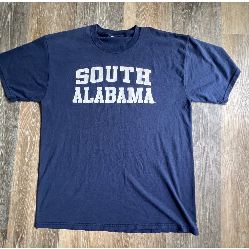 South Alabama T-Shirt Mens Large Navy Blue Short Sleeve Graphic Tee NCAA 3961